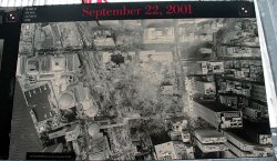 Aerial photo of the September 11th aftermath