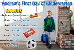 Andrew's First Day of Kindergarten