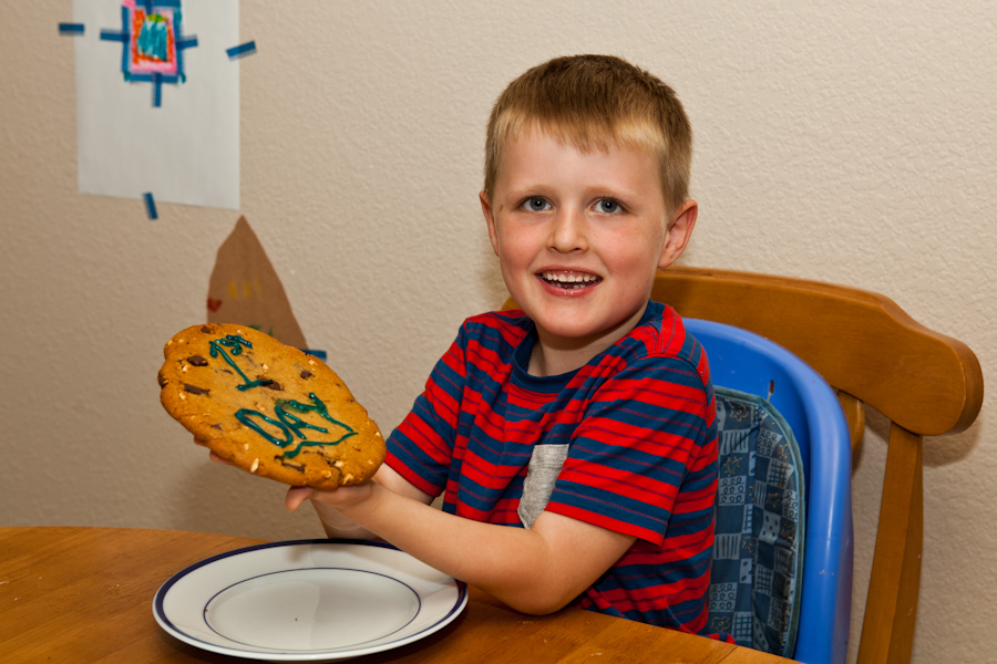 Will's Giant First Day of Kindergarten Cookie