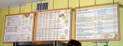 The menu from The Peanut Butter Company