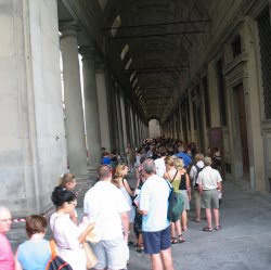 The line into the Uffitzi