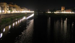 East along the Arno River