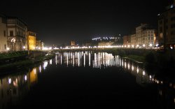 West on the Arno River from the Ponte Vecchio