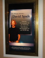 Poster for the David Spade show we saw