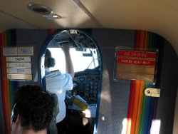 A view into the cockpit