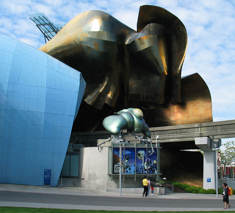 Science Fiction Museum and the back of the EMP