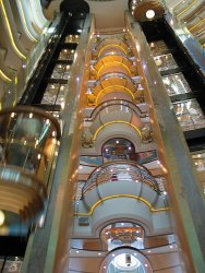 Elevators in the center of the ships