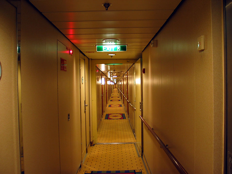 Our hallway, deck 3 port side, mid-ship