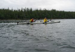 Bekki and Adam kayaking