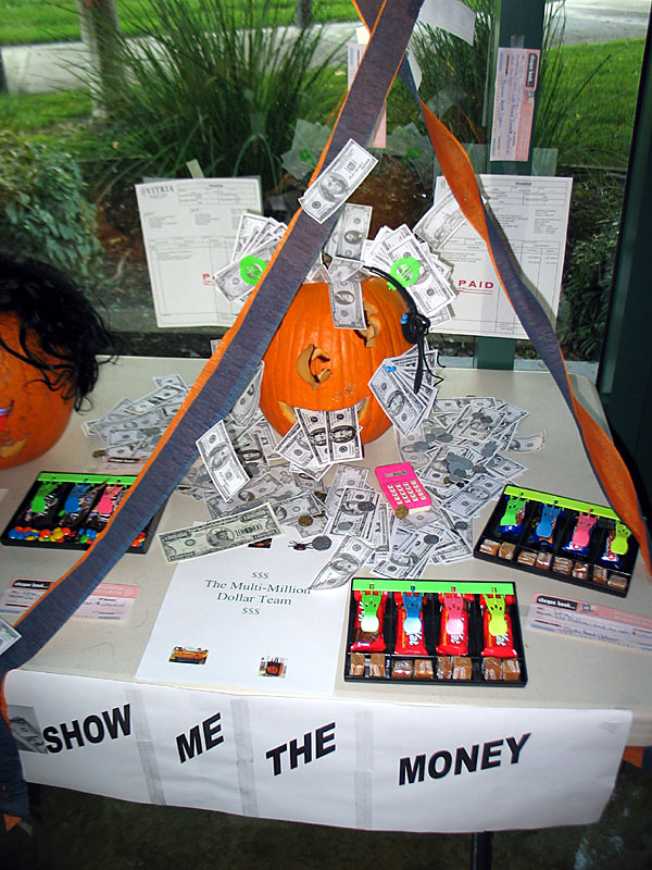 Finance's "Show Me the Money" pumpkin