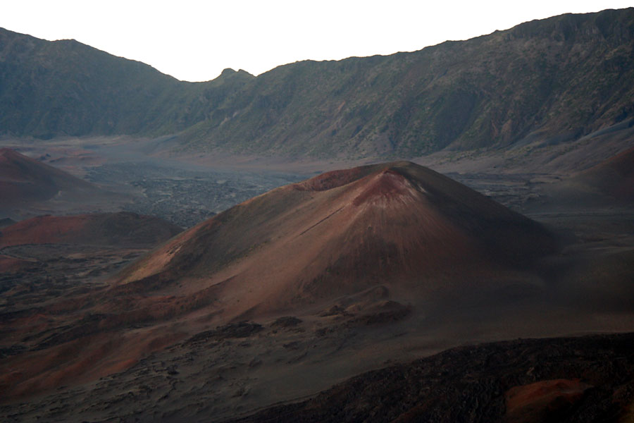 Volcanic cones inside the crater