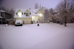 Snowy Night in Bothell