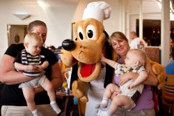 Andy, Bekki, Grandma Deb and Will with Pluto