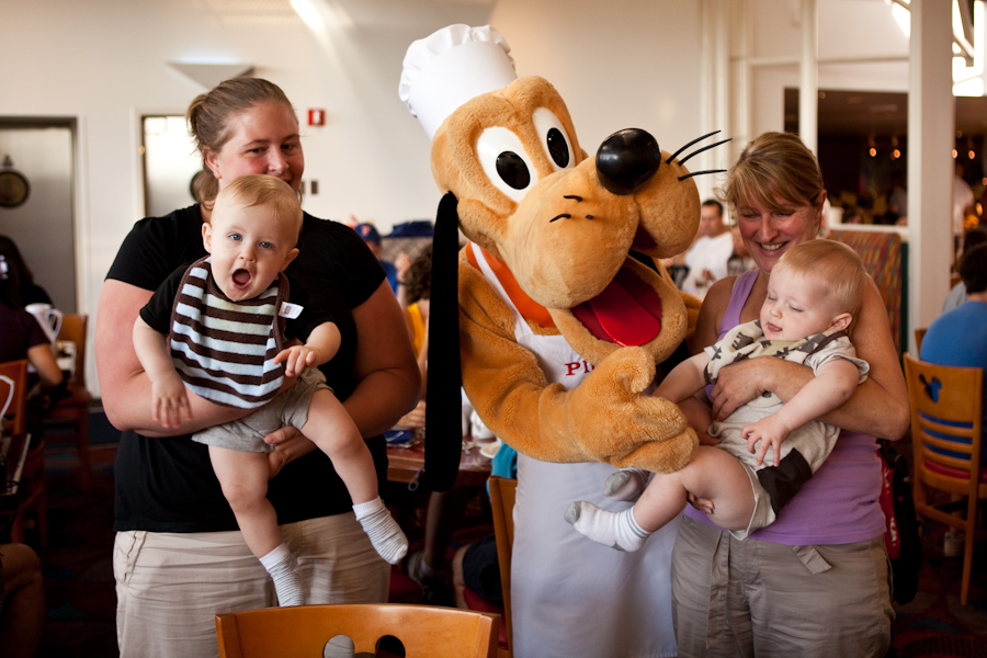 Andy, Bekki, Grandma Deb and Will with Pluto