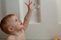 Andrew with bubbles