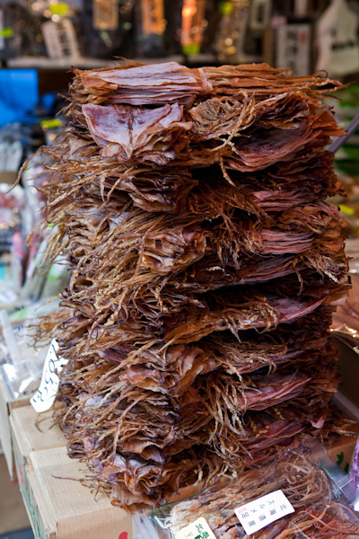 Get your stacked dried squid here!