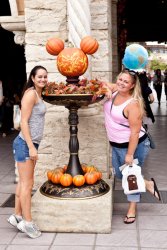 Tori and Jessie and the Mickey pumpkins