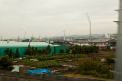 Rural/industrial area, from the bullet train