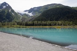 A lake and a small glacier