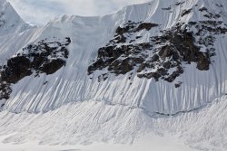 Precarious snow ridge