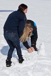 Tori and Jessie build a snowmidget