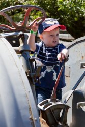 Andrew drives a Tractor at Remlinger Farms