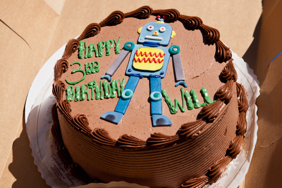 Will's robot birthday cake