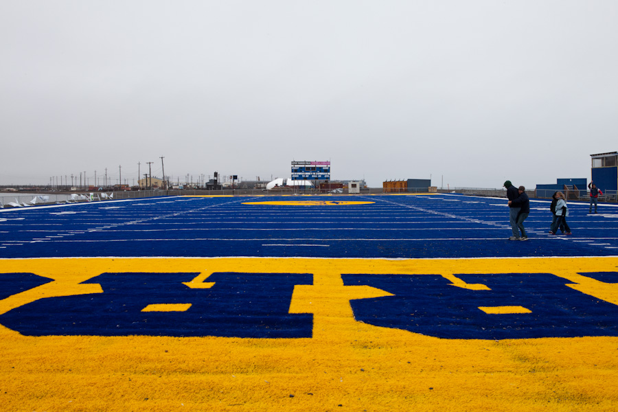 The world's northernmost football field, Cathy Parker Field in Barrow