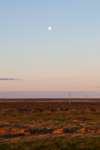 Arctic Moon - 1:22am in Deadhorse, Alaska