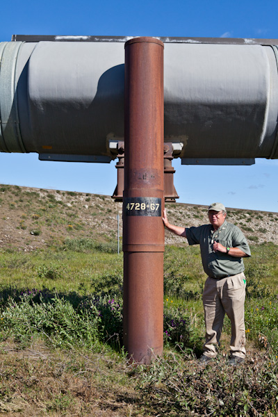 Tour guide Mike talks about the pipeline