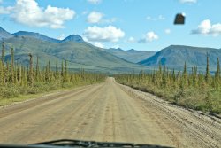 Long straight stretch of the Dalton Highway