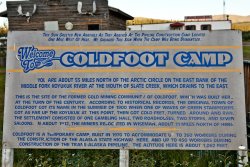 Coldfoot Camp sign