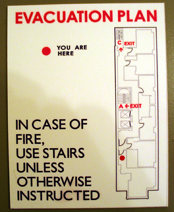 The Evacuation Plan proves we have the biggest room on the floor