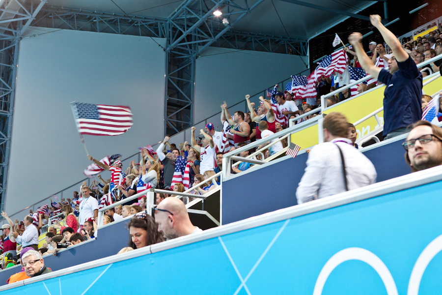 USA supporters after a goal