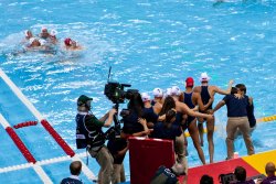 USA Coaches into the pool