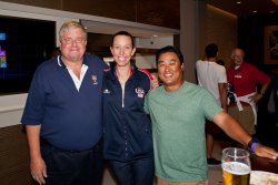 Alan, USA Women's Water Polo Assistant Coach Heather Moody and Kyle