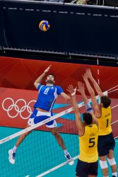 Italy vs. Brazil in Men's Volleyball (2)