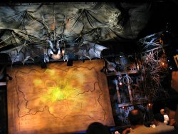 The stage at Wicked. The dragon moves.