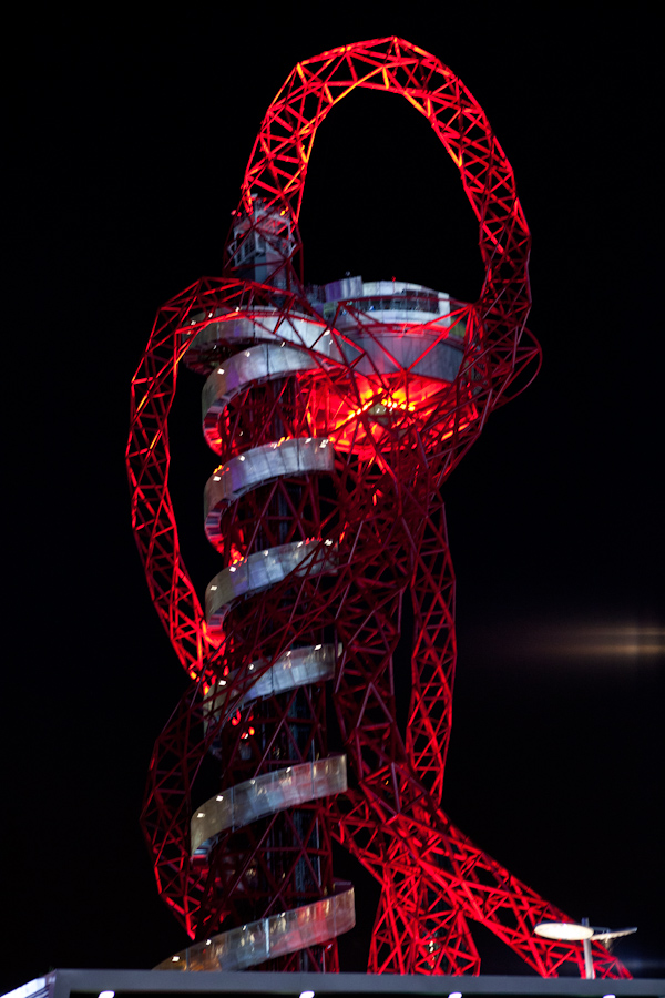 The Orbit at night in Olympic Park
