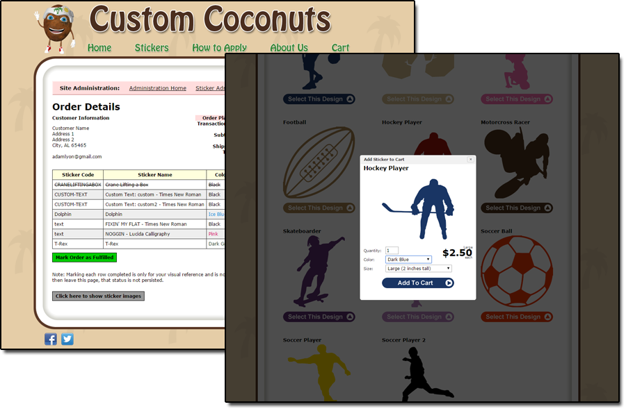 Custom Coconuts screenshots